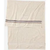 Bonprix Handdoek met gestreepte details maat douchelaken 70/140 cm: 70/140 cm