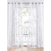 Bonprix Transparant gordijn met glanzende print (1 stuk) maat H/B: 225/140 cm