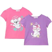 Bonprix Meisjes T-shirt van puur biologisch katoen ( set van 2) maat 128/134