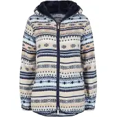 Bonprix Fleece vest met capuchon en Noors patroon maat 40/42 (M)
