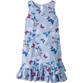 Bonprix Meisjes jersey jurk met volants van biologisch katoen maat 152/158