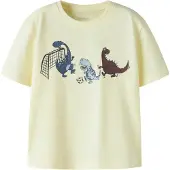 Name it Shirt 'NMMVICTOR' navy / lichtblauw / bruin / geel