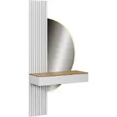 Vicco Melina Kaptafel met licht – 100 cm met LED-spiegel Wit/eiken