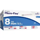 Embecta Micro-Fine Insulinespuiten U-40 0,5ML 8MM 30G (100 stuks)