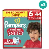 Pampers 3x Baby Dry Luierbroekjes Maat 6 (13-19kg) 44 Stuks