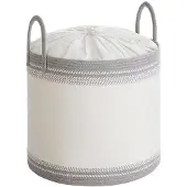 Songmics Wasmand – Stoffen – Duifgrijs – 90 liter met deksel en trekkoord