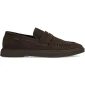 Manfield Bruine suède loafers | Maat 43