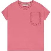 Stains & Stories T-shirt roze Meisjes Katoen Ronde hals Effen - maat 122