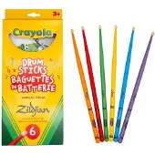 Zildjian X Crayola 6 Kids Drumsticks & Practice Pad