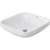 Duravit DuraStyle inbouwwastafel met overloop zonder kraangat 37x37cm met wondergliss wit
