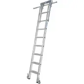 Krause Kastenladder met treden, aluminium, verrijdbaar, 8 treden