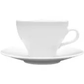 Lubiana Paula Porseleinen Kop & Schotel 290ml Wit Vaatwasmachinebestendig