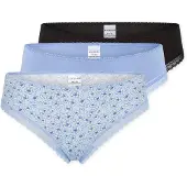Schiesser String lichtblauw / zwart