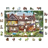 Wooden City Houten Puzzel Zomerhuis met 50 Figuren - 505 Stukjes