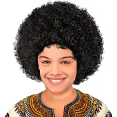 Widmann Afro pruik zwart kinderen