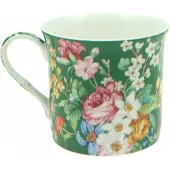 Marco polo Elegante Bone China Mok met Bloemendessin - 300 ml
