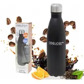 Odelo Thermos Fles Zwart Mat RVS 1000ml - Houd Drankjes Warm/Koud
