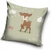 Carbotex Decoratieve Kussensloop Hertje 40x40 cm - Groen