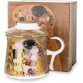 Marco polo Klimt Porseleinen Mok met Zeef & Deksel - 300 ml