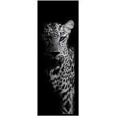 Vica International - Deurmat Cheetah antraciet/blauw - 50x150 cm