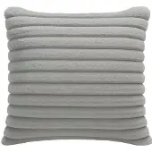 Fitizzio Luxe Pluche Kussenhoes 40x40cm - Streept & Zacht - Lichtgrijs