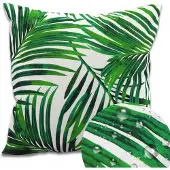 Domarex overdekte Tuinkussenhoes 45x45cm met Palmblad Print