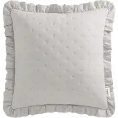 Room99 Decoratieve Sierkussen Molly 45x45cm Lichtgrijs met Ruche