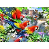 Wooden City Houten Stad Papegaaieneiland Houten Puzzel 600 stukjes