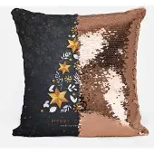 Domarex Kerstkussenhoes 40x40 cm met Omkeerbare Pailletten - Feestelijk Cadeau