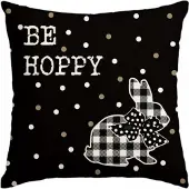 ECarla Decoratieve Paaskussenhoes 45x45cm - 100% Linnen