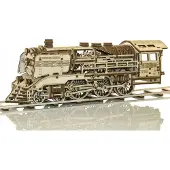 Wooden City Houten 3D Puzzeltrein met rails - Mechanisch model