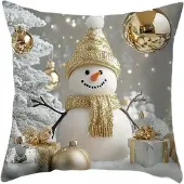 Fenix Decoratieve Kerst Sierkussenhoes 40x40cm - 3D Effect Fluweel