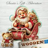 Wooden City Houten Kerst Puzzel met 5 Figuren - 50 Delen