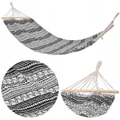 Artemis Comfortabele Eenpersoons Hangmat met Standaard - Zwart Wit