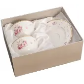 Marco polo 2 Luxe Porseleinen Kopjes met Schotels - Cadeauset