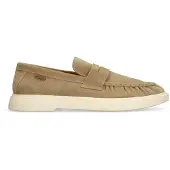 Manfield Beige suède loafers | Maat 45