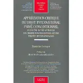 Lgdj Appréciation critique du droit international privé conventionnel