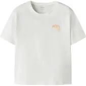 Name it KIDS T-shirt met backprint wit Meisjes Stretchkatoen Ronde hals - maat 116