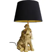 Kare design Design tafellamp Happy Elefant, messing / goud, Woon-/ Eetkamer, Kunststof, Design, tafellamp