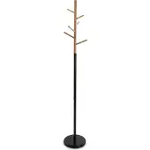 Versa Klädhängare Versa Malmö Zwart Zilverkleurig Hout MDF Escandinavo/Nórdico 28 x 171 x 28 cm