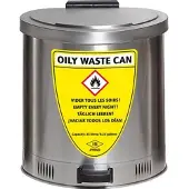 ASECOS Afvalcontainer, rvs, automatisch sluitend deksel en voetpedaal, 35 l volume