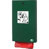 VAR Dispenser voor hondenpoepzakjes - B 265 x H 430 mm - afsluitbaar - mosgroen