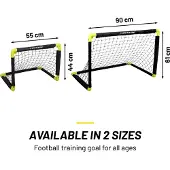 Dunlop Voetbaldoel - Voetbalgoal 50 x 44 x 44 cm - Voetbal Goal Opvouwbaar - Makkelijk op te Bergen - Voetbal Training Doel voor Kinderen en Volwassenen - Kunststof - Zwart/ Geel