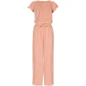 Nono jumpsuit roze Meisjes Polyester Ronde hals Effen - maat 122-128