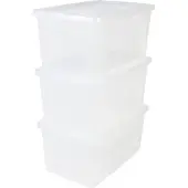 Iris Clearbox Opbergbox - 50L - Kunststof - Transparant - Set van 3
