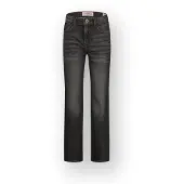 Vingino straight leg straight leg jeans black denim Zwart Effen - maat 146