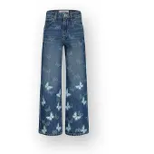 Vingino Extra Wide Leg Jeans Cassie Butterfly Meisje Blauw 122