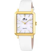 Lotus Analoog horloge parelwit