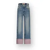 Vingino Wide Leg Jeans Cato Folded Meisje Blauw 128