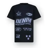 Vingino T-shirt donkerblauw Jongens Katoen Ronde hals Printopdruk - maat 116